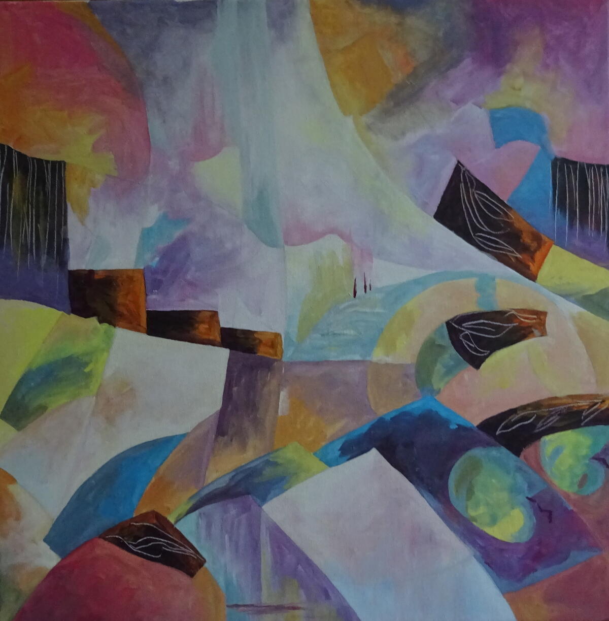Beloved place, 60 x 60 cm, acrilico su tela
