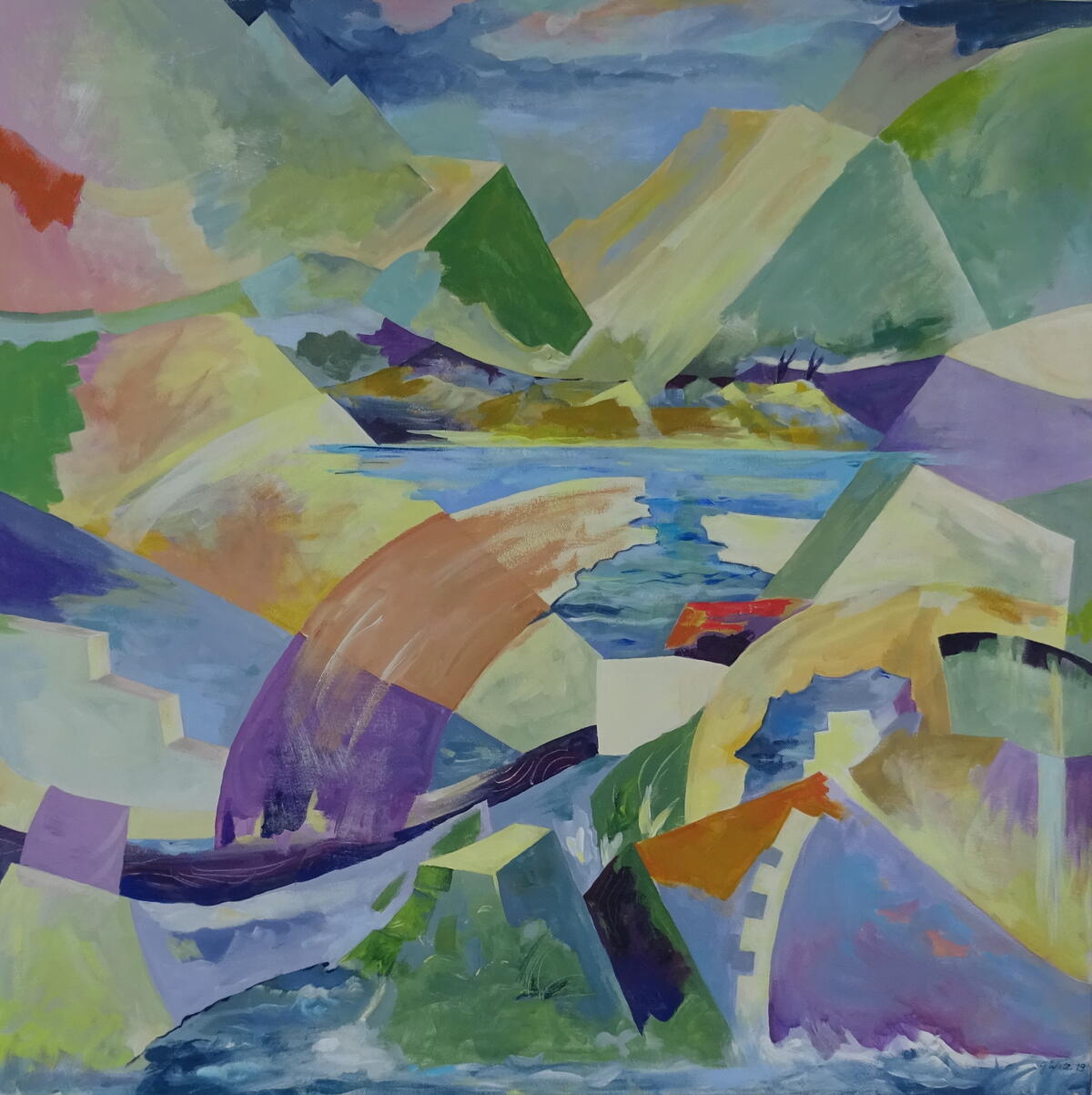 Bridges, 80x80 cm, Acrilico su tela
