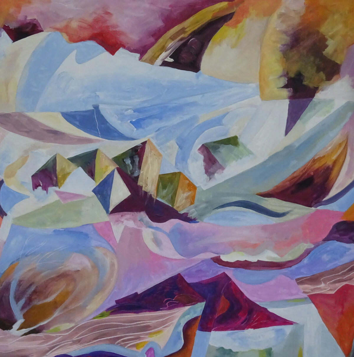 Crossing, 70 x 70 cm, Acrilico