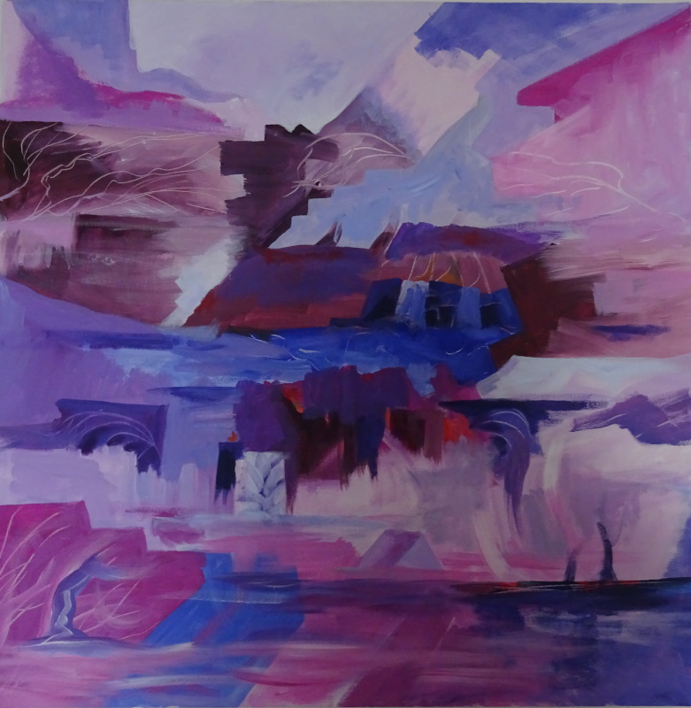 Farbwelten, acryl on canvas, 70 x 70 cm